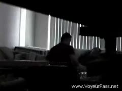 My white bitch cheating on me with her coworker on a hidden livecam